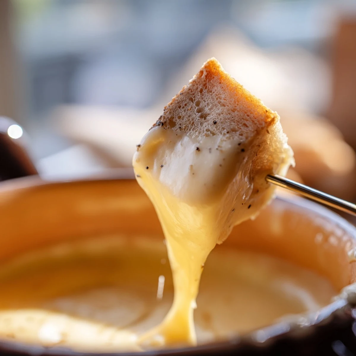 Savory Cheese Fondue served with assorted vegetables, creating a colorful spread for a cozy gathering.