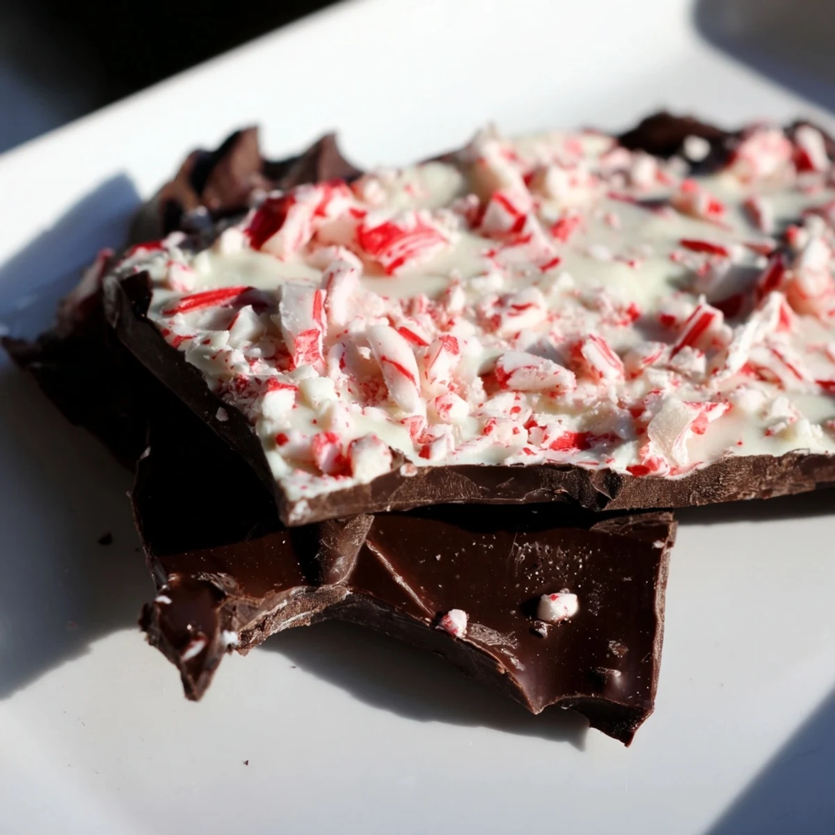 Chocolate Peppermint Bark Shards
